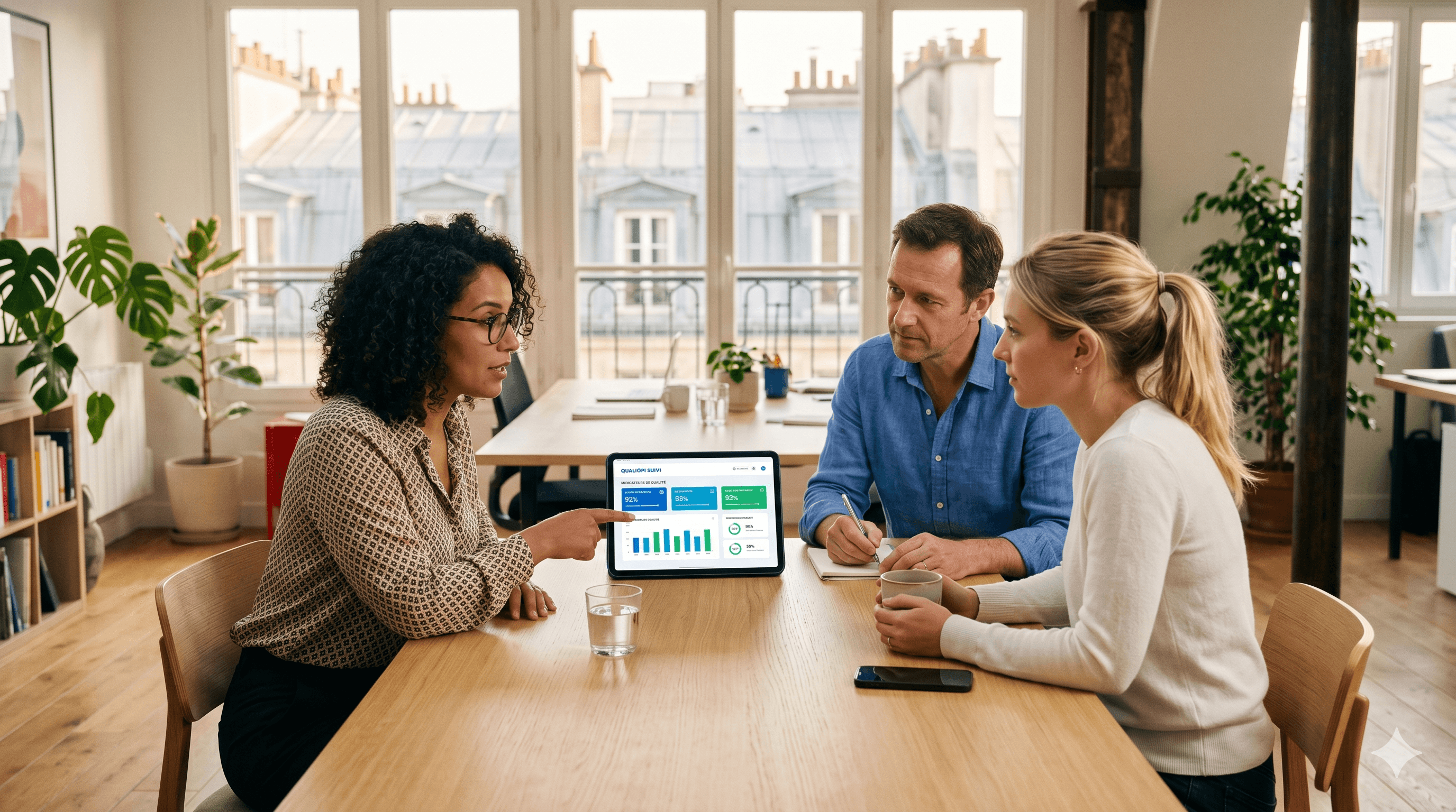 Équipe pédagogique préparant son audit Qualiopi avec Kaliio